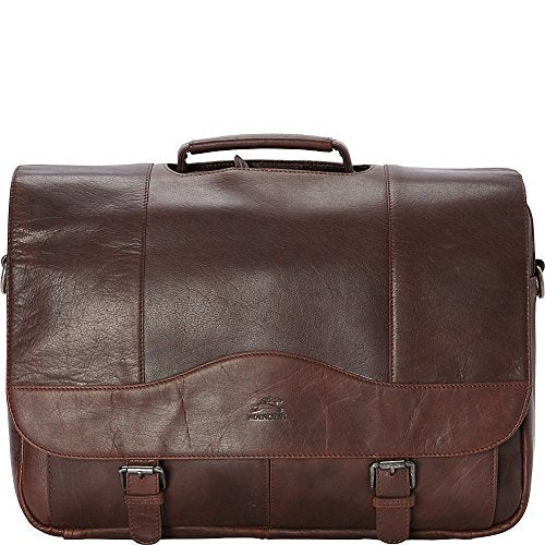 Mancini Leather Goods Porthole 15.6" Laptop Briefcase with RFID Secure Pocket