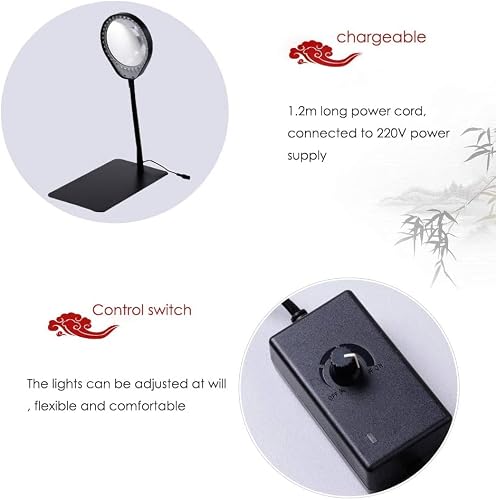 JOTDPFRYK Magnifier Table Desktop 10X Magnifying Glass with 36 Ultra Bright Energy Saving LED Lamp Great Hands Free Magnifier for Reading, Hobbies, Crafts, Workbench, Diamond Art