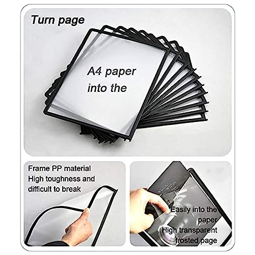CIRONI Rotating Desk Reference Organizer - Deluxe Catalog Display Rack, 20 Double-Sided Panels, File Organizer for Desk, A4 Letter-Size, for Dining Room Display Product Price List