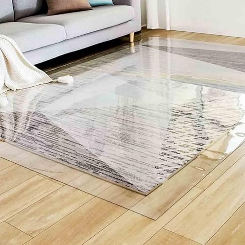 PVC Clear Office Chair Mat For Hard Floor 0.06in Thick Clear Desk Mat 20x20in 24x32in 28x40in 32x36in Floor Protector For Rolling Chair Easy To Clean For Hallway Doorways Living Room(55x55in)