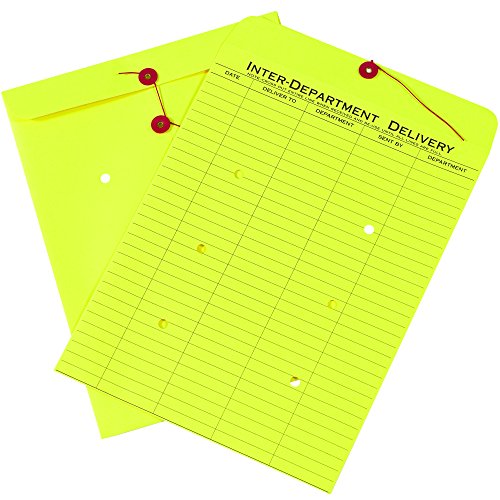 Ship Now Supply SNEN1096 Inter-Department Envelopes, 10" x 13", 10" Width, 13" Length, Yellow (Pack of 100)