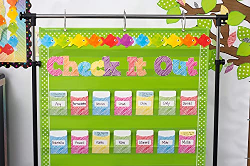 Teacher Created Resources Lime Polka Dots 10 Pocket Chart