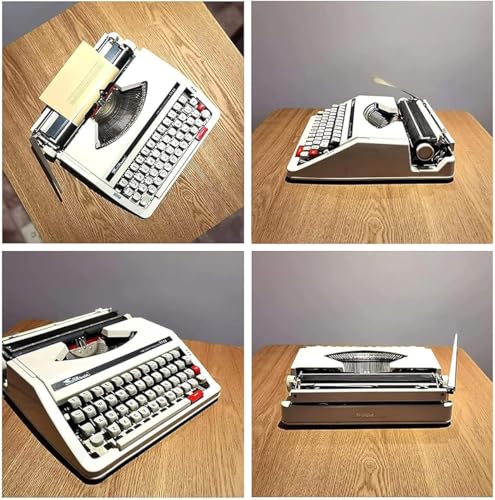 GAYAYAS Classic Manual Typewriter, Antique Typewriter Model, Classic Manual Typewriter Model, for Writers, Sleek Typewriter Classic Word Processor Black