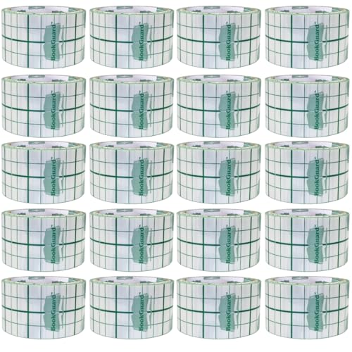 BookGuard 1 Inch Clear Archival Book Repair Tape, 10 Yard Roll, Case of 20