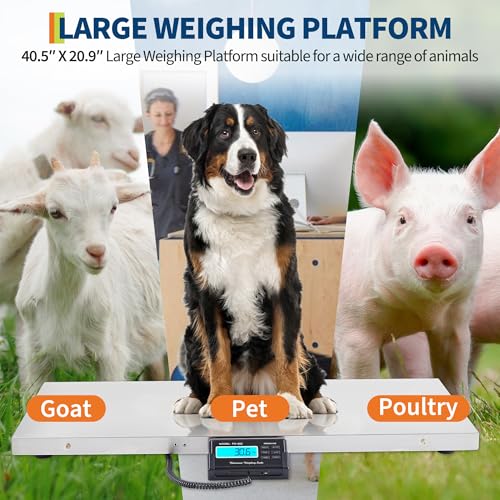 Garvee Livestock Scale 1100lb Dog Scales for Large Breed, Goat/Sheep Scale