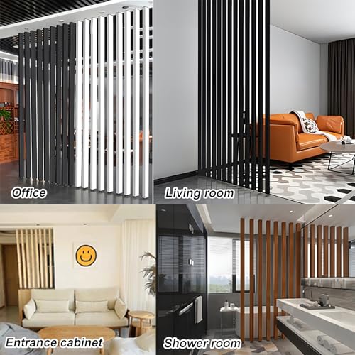 Floor to Ceiling Wooden Slats，Screen Partition Post Living Room Simple ，Privacy Screens Room Partition Post，Modern Floor-to-Ceiling Partition for Living Room(7root,120cm/47.2in/3.93ft)