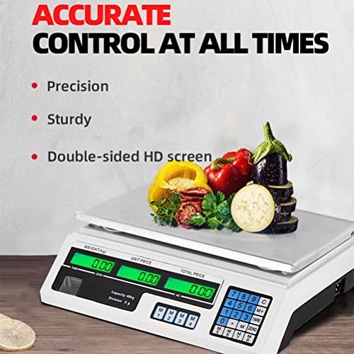 Postal Scales Digital Weight for Packages Kitchen Scale Highly Accurate Multifunction Food Household Stainless Steel Plates Precise and Tare Function Electronic (Color : Black) (Black)