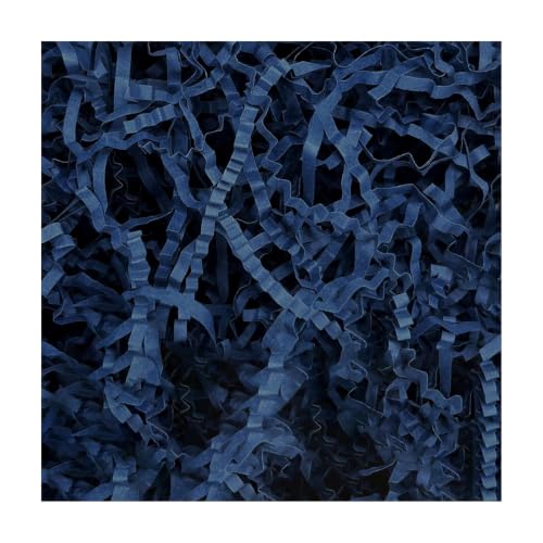 YXYP Navy Blue Crinkle Cut Paper Shred Filler,2 Lb Basket Filler