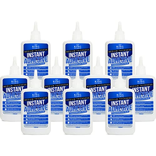 Cyanoacrylate Adhesive Super Glue - Medium Viscosity CA Glue for Wood, Plastic, DIY Crafts, Metal, etc. Cyanoacrylate Glue for Woodworking - 100ml - 3.5oz (10 Bottles)
