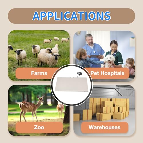 Digital Livestock Scale Large Pet Scale for Animal Weight Scale Stainless Steel Platform Electronic Postal Shipping Scale Heavy Duty Large Dog (660Lbs)