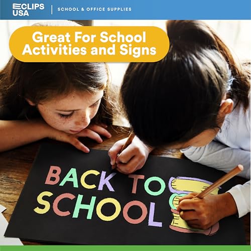Poster Board Black Poster Paper 11x14 Poster Board Bulk Posteboard School Supplies (Black, 200 Pack)