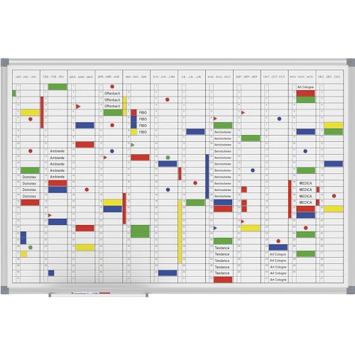 MAUL | Year Planner | 12 Months | Includes Accessories Kit | Height 900mm | Steel | Width 600mm
