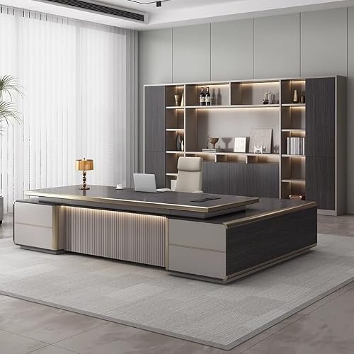 LINKIO Home Office Desks Boss Office Modern President Desk Leader Office Furniture Manager Desk Computer Table Desk
