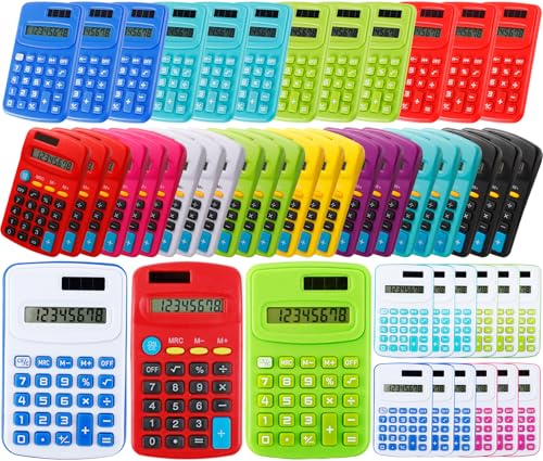 Gabotrie 48Pcs Pocket Calculator, Basic Calculators, 8Digit Display, 3 tyle
