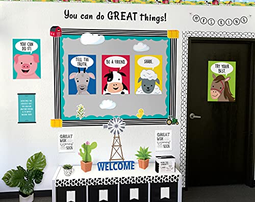 Creative Teaching Press Farm Friends Inspire U 5-Poster Pack (10266)