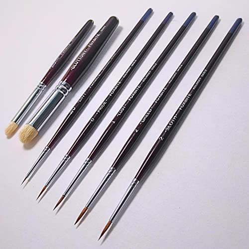 FOXBITE Kolinsky Sable Set Brushes for Miniature Painting Modeling Pieces Fine Detail Paint Brush Miniature Painting Kit Mini Paints Acrylic for Warhammer