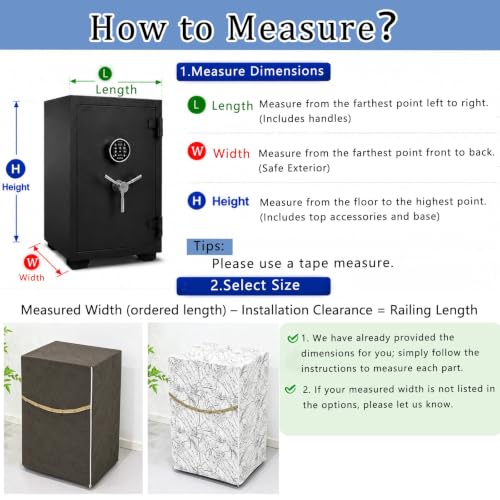HPHDFS Modern Safe Dust Disguise 16 18 24 30 in, Custom Size Safe Lock Box Cover Protective with Pattern & Zipeers, Water Proof Cabinet Covers for Indoor Use(Style 2,20x20x24/50x50x60cm)