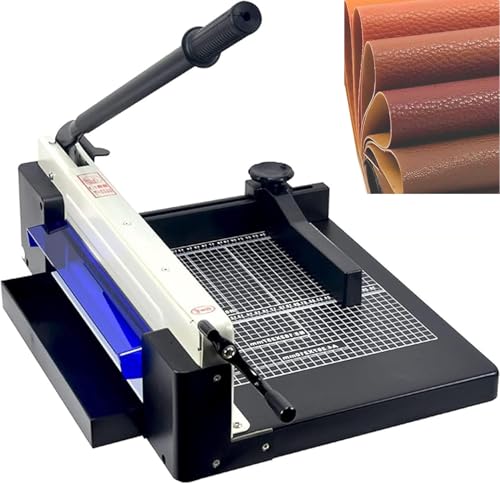 LjlXanthiper Guillotine Style Paper Trimmer,Manual Paper Trimmer with Automatic Safety Guard and Side Ruler,Solid Steel Base,Guillotine Style A4 Paper Trimmer for Office,School,Craft Room