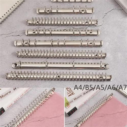 Ring binding, A5 Ring Binder Mechanism 10 Pieces Metal Clip Silver Loose Leaf File Folder Office Supplies(-B5-26 rings)