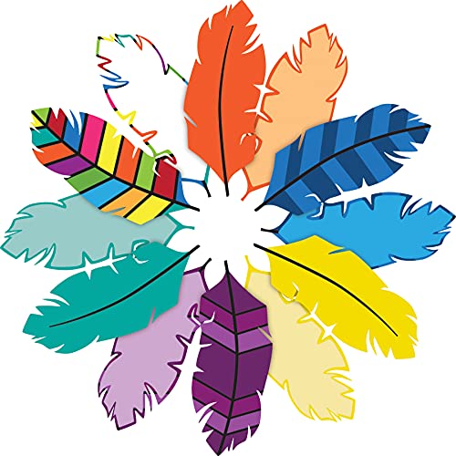 Barker Creek Décor Set, Boho Animals, Includes Coordinating Border, Letter Pop-Outs, Feather-Shaped Cut-Outs, Library Pockets, File Folders, Nameplates,Name Tags, Office, Home, School Decor (3512)
