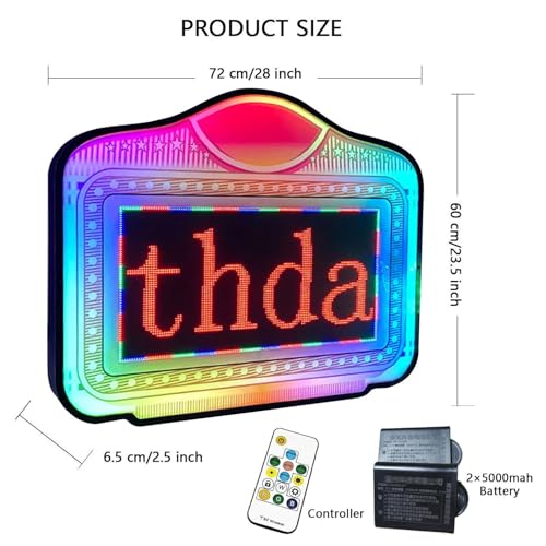 AUTUMFLATGAO LED Letter Bottle Presenter, Color Lighted Display, Bottle Service Sign, APP Edit Your Own Rolling Message, Club Signs for Bottle Service
