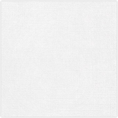 LUXPaper 12" x 12" Cardstock | White Linen | 100lb. Cover | 500 Qty
