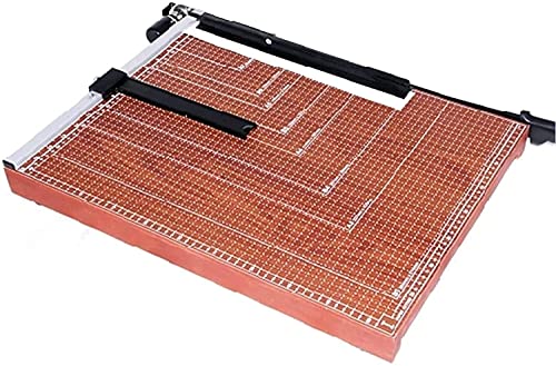 KouRy Paper Cutter A4 Paper Cutter Trimmer Guillotine Heavy Duty Gridded Base Trimmer for Office Home Use (Brown)