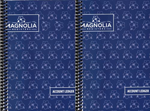2 Pack Spiral Account Tracker Notebook, Expense Ledger Checkbook/Transaction Register Debit Card and Check Register Account Tracker (4 Pack - Assorted Variety)
