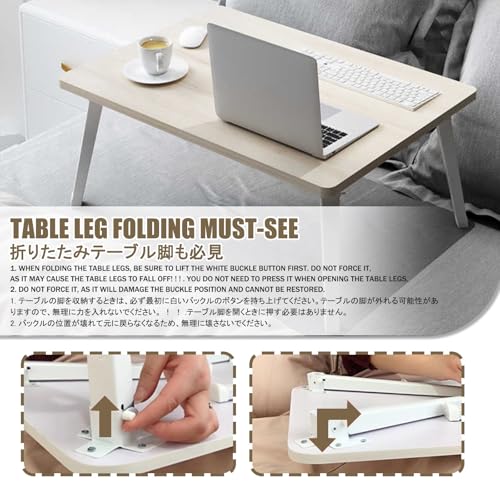 Laptop Desk,Bed Low Table,Laptop Computer Tray,Lap Desk Laptop Stand,Folding Bed Table For Laptop,Simple And Stylish, Easy To Fold Maple,70 * 50Cm/27.6 * 19.7In,Black70*4,Black-70*40Cm/27.6*15.7In