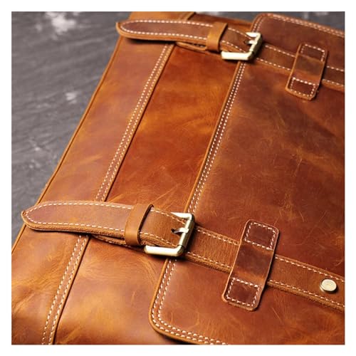 Vintage Crossbody Bag For Men Leather Messenger Bag For Men 12.9 Inch Laptop Mens Shoulder Bag Large Capacity