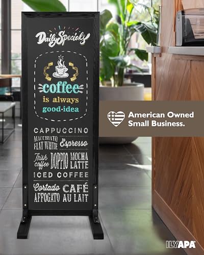 Ilyapa A Frame Chalk Board Easel Sign 52x20 in - Sandwich Signs Outdoor