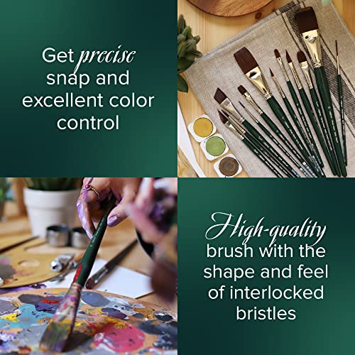 Silver Brush Limited Ruby Satin Mixed Media Variety Paintbrush Set, 4pc