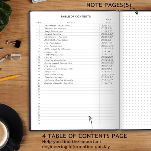 JUBTIC Engineering Notebook for Project Organization, 8.5" x 11"