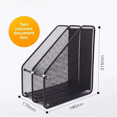 File Rack Metal Office File Frame Multi-Layer Document Holder Archival Storage Box Vertical Organizer Letter Trays(Small)