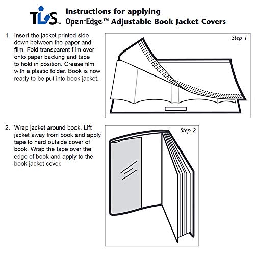 The Library Store Open-Edge Adjustable Book Jacket Covers Gloss 2-mil Polyester Film Rolls (9" x 300 ft.)