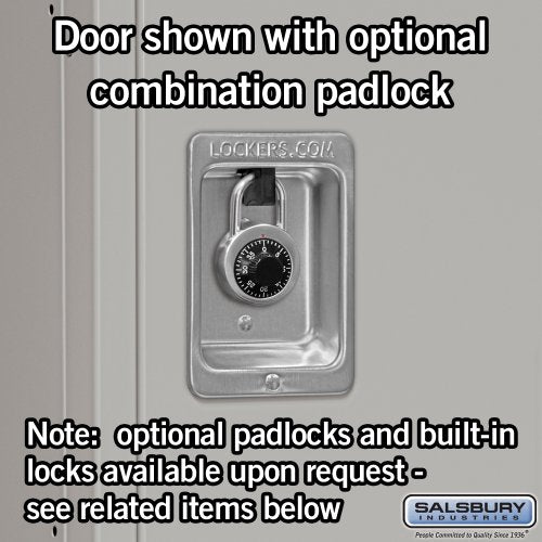 18" Wide Single Tier Standard Metal Locker - 1 Wide - 6 Feet High - 18 Inches Deep - Gray - Unassembled