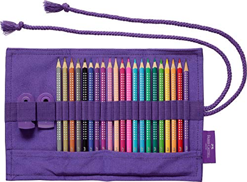 Faber-Castell Sparkle 201738 Colouring Pencils in High-Quality Pencil Roll Pack of 21