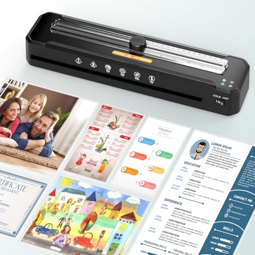 Laminator Machine - 13 Inch A3 Thermal Lamination machine Kit with 50 Laminating Sheets for A3/A4/A6, Paper Trimmer and Corner Rounder, 11X17 Laminator for Office Home School Use, High Speed Never Jam