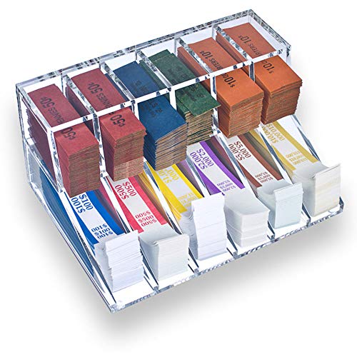 Currency Band/Coin Wrapper Combo Organizer - Clear - Strap Rack
