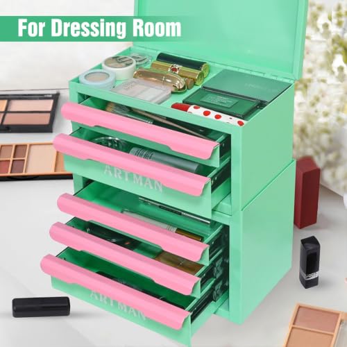 AMZXPLORE 2+3 Layers Stackable Desk Organizer, Steel Storage Box