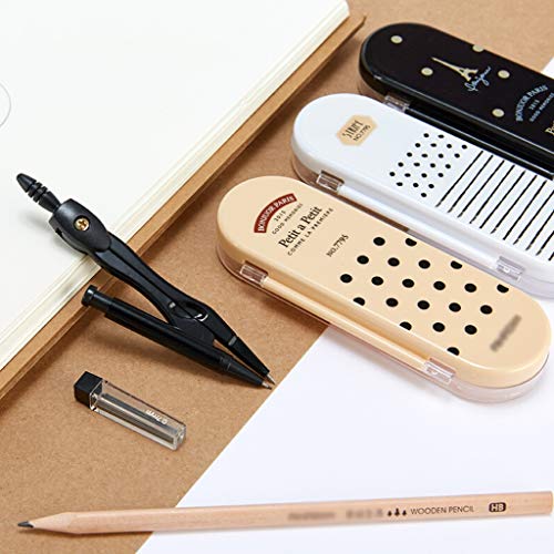 Muteiki Math Geometry Kit Combination Plotter Set,with White Shatterproof Storage Box for Student&Engineedrawing School Supplies for Student