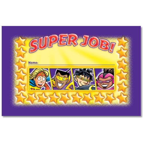 North Star Teacher Resources Superheroes Incentive Punch Cards, 36 Per Pack, 6 Packs