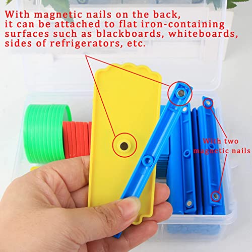 Dntum Physical Magnetism Kit, Magnetic Counting Rod Bundled Piece Set, 10 Pieces Each in a Triangle, Square and Circle