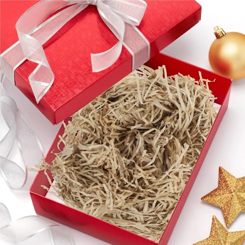 HongJP Shredded gift filler 300g Crinkle Cut Paper Shred Filler Shredded Gift Box Filler Wedding Supplies for Gift Wrapping Basket DIY