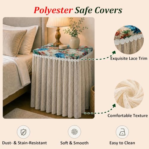 Protective Safe Cabinet Cover with Lace Decorative Trim, Concealed Safe Box