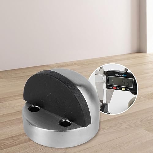 Stainless Steel Door Stop Without Drilling Raised Top Rubber