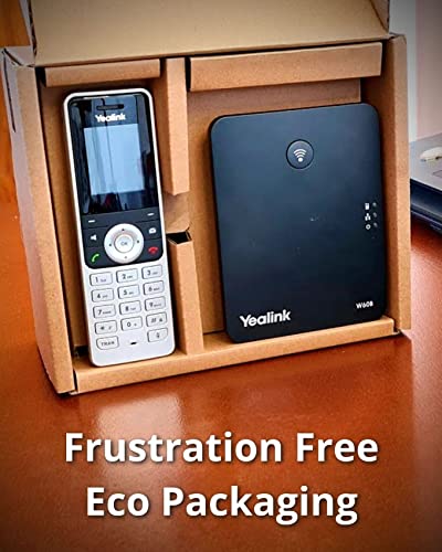 Yealink W60P IP Cordless Phones Office Business VoIP DECT Handset Bundle, W60B Base Unit, Power Supply, Global Teck Microfiber Cloth - Requires VoIP Service (Yealink W56P Base and 2 handsets)