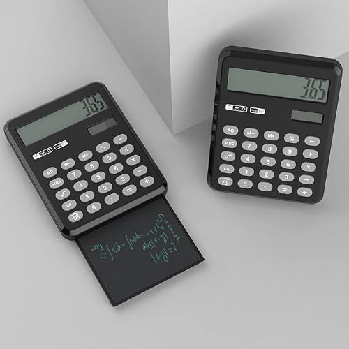 Handwriting Board Calculator Pull-Out 12-Digit Solar Power Supply Compact Portable Large-Screen