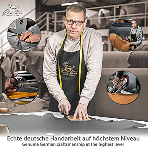 Centaur - 100% Genuine Leather Desk pad - nut-Brown 23,62 x 15,75 inch Ideal for Office and Home - Easy-Care with Anti-Slip Desk mad - Handmade in Germany