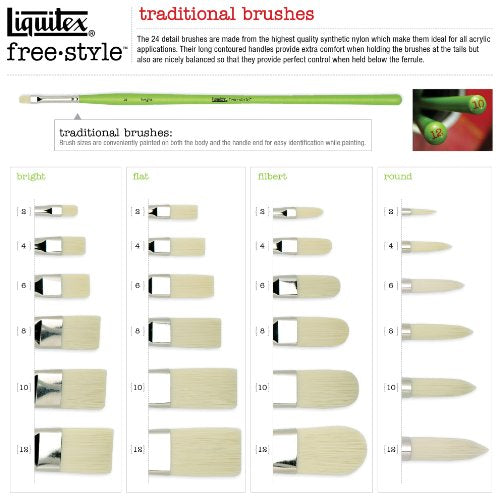 Liquitex Professional Freestyle Traditional Brush, Detail Filbert No. 8